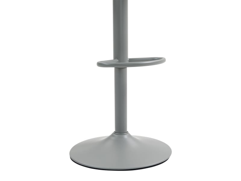  Ensemble de 2 tabourets de bar pivotants réglables - dossier plastique, siège simili-cuir, vérin à gaz, pieds métal  - Conforama E