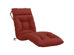 Coussin de transat, coussin pour bain de soleil vianen 100 % polyester rouge 200 x 60 x 8 cm cf56329