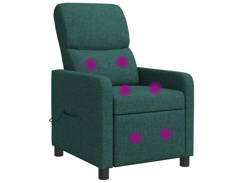 Vidaxl fauteuil de massage inclinable vert foncé polyester - Conforama A
