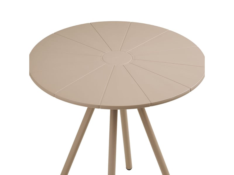  Table de jardin ø70cm plateau en polypropylène pieds en métal beige  - mazaline MAZALINE - Conforama D