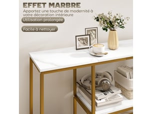 Console 0 tiroir(s) coloris blanc <strong></strong> <strong></strong>