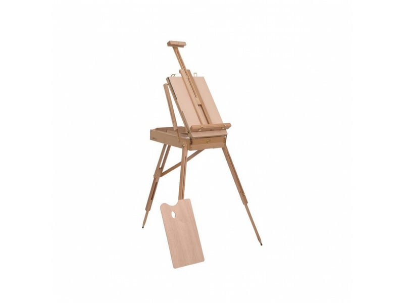 Chevalet d’atelier pliable et portable avec coffret, chevalet de peinture élégant - Conforama A