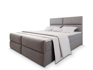 Lit avec rangement 140x200 cm <strong>MASSENO</strong> <strong></strong> coloris gris