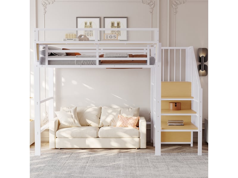  Lit coffre 90x200cm, 2 tiroirs, éclairage led, usb type-c, lit adulte, finition velours, tête de lit longue, gris foncé, sans matelas  - Conforama D