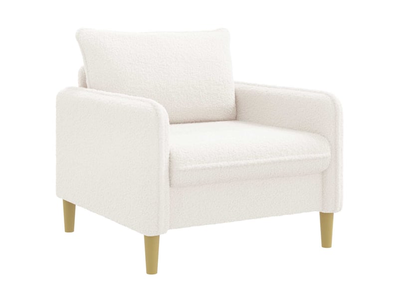  Vidaxl fauteuil xl blanc bouclé  - Conforama A