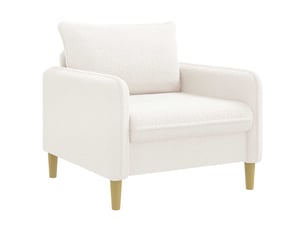 Fauteuil relax manuel VIDAXL Tissu blanc