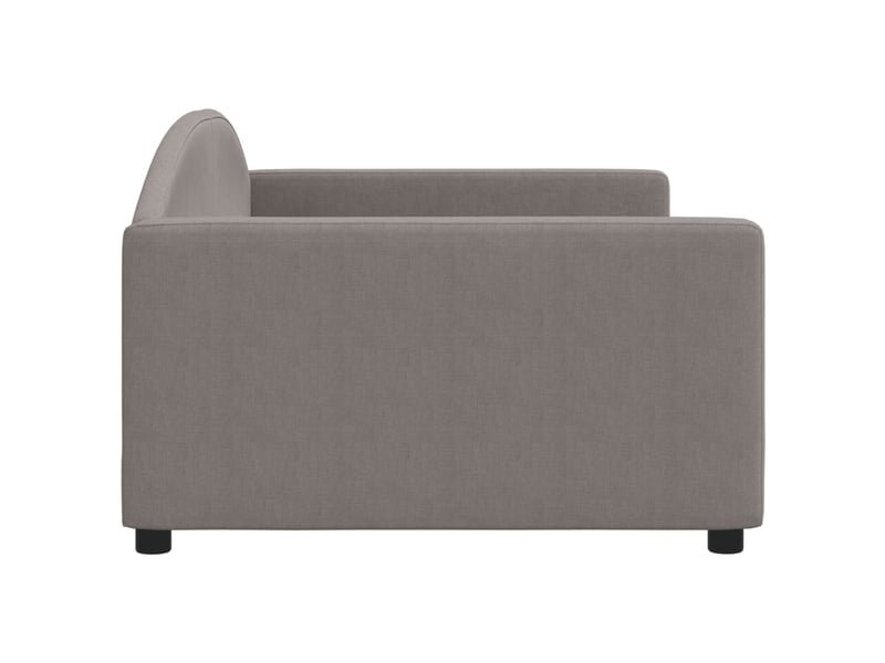  Lit simple- lit adulte -  lit de repos taupe 100x200 cm tissu  - Conforama C