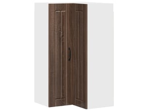 Meuble mural de cuisine, armoire d'angle cuisine lucca chêne brun 57x57x100cm