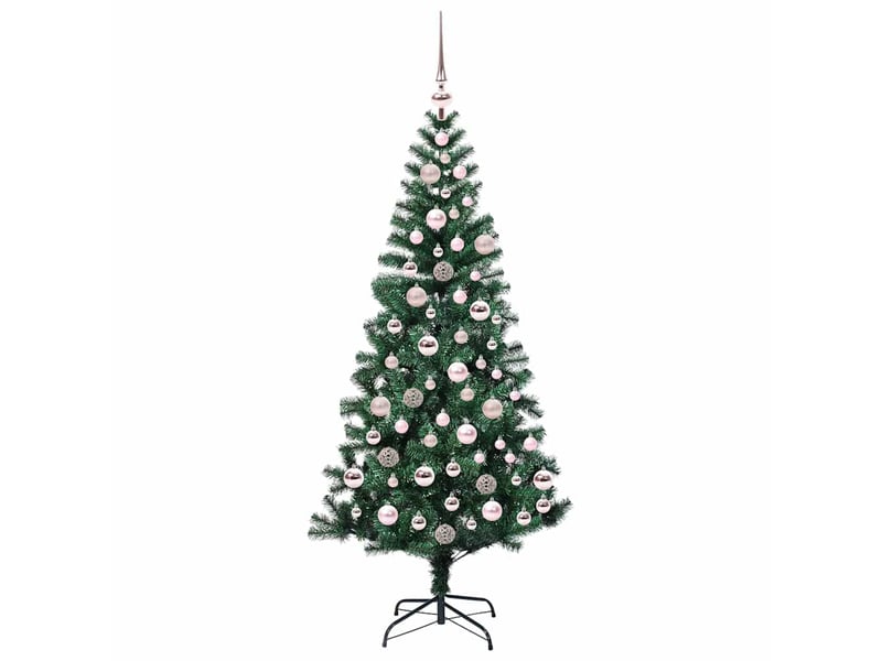  Sapin de noël artificiel, arbre de noël pré-éclairé vert 180 cm pvc et métal shl2624  - Conforama D