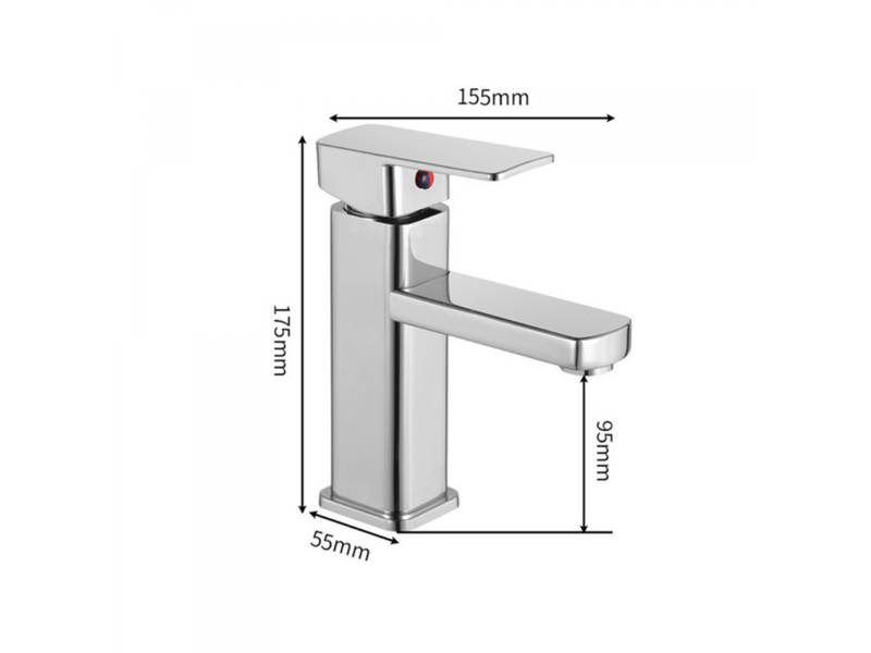  Robinet de salle de bain, mitigeur de lavabo, eau chaude et froide, adapté aux toilettes et à la salle de bain (galvanoplastie)  - Conforama B