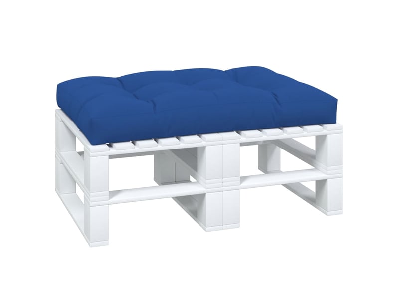  Coussin de palette, coussin de chaise, coussin de canapé bleu royal 120x80x12 cm tissu cf55319  - Conforama C