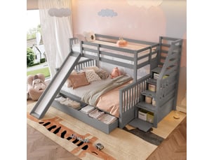 Lit superposé 140x200 cm <strong>MODENUIT </strong> <strong></strong> coloris gris