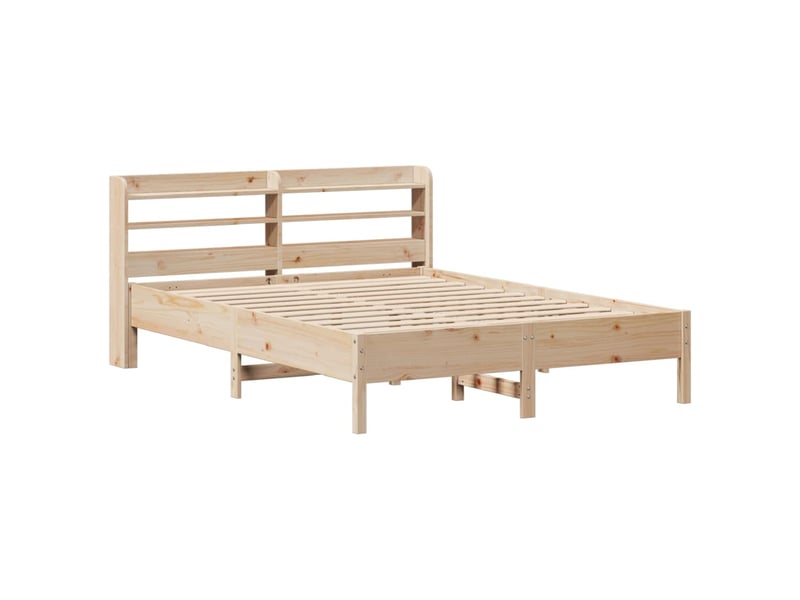 Lit double- lit adulte - cadre de lit sans matelas 150x200 cm bois de pin massif - Conforama B