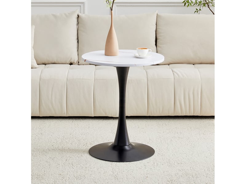 Table à manger ronde 60 cm à pied central evryae - Conforama C