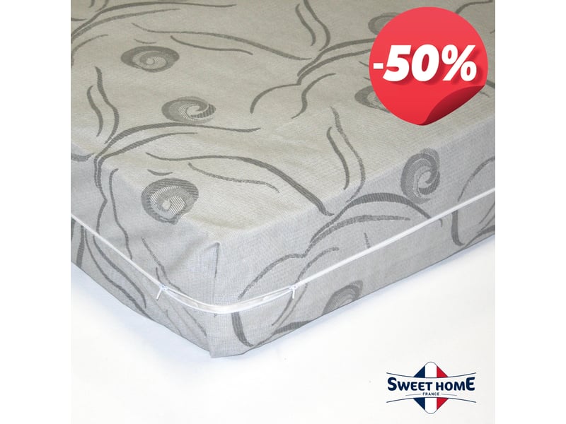 Housse intégrale matelas 140x190x25 cm | anti-punaise de lit | fermeture à glissière | sans