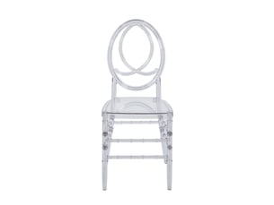 Lot de 4 chaise de salle à manger 40 x 50 x 93 cm – transparent – design en plastique