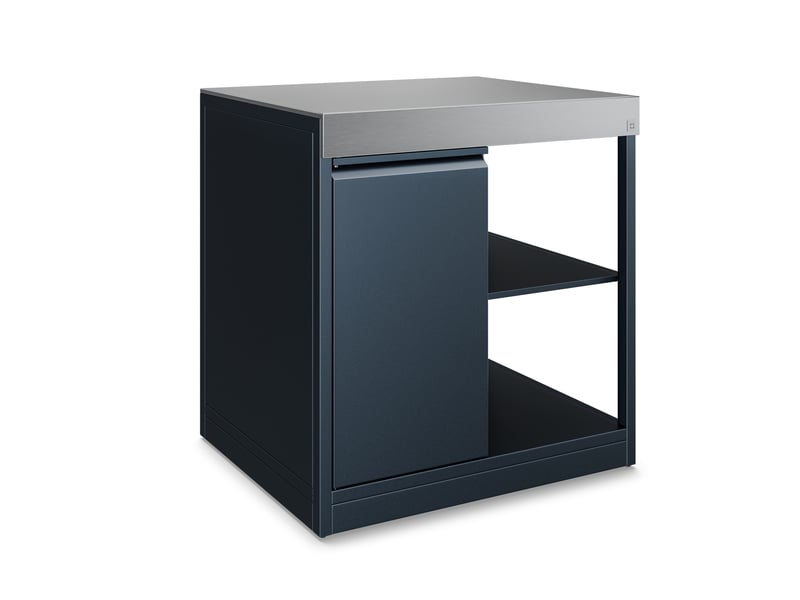  Klarstein waldchef placard de rangement plan de travail en acier inox résistant 90 x 90 cm gris  - Conforama A