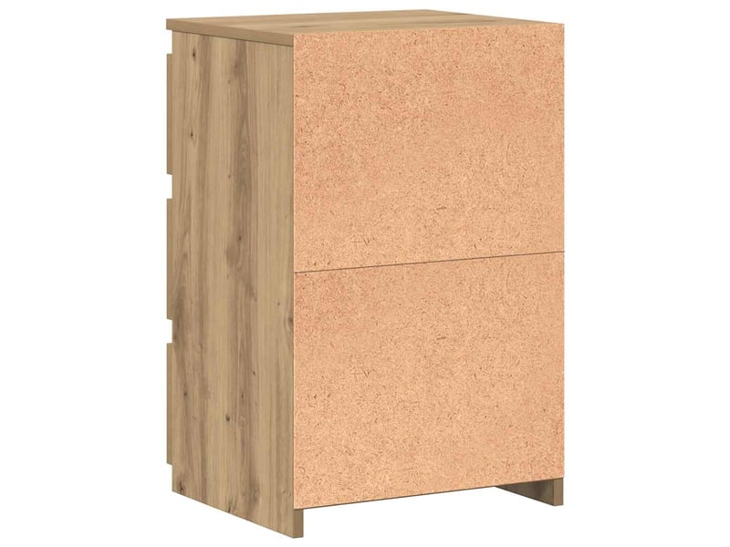 Lot de 2 tables de chevet - cabinet de chevet - table de nuit chêne artisanal bois d'ingénierie - Conforama E
