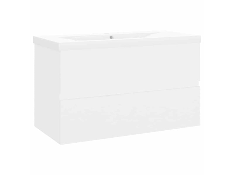  Armoire d'évier avec lavabo intégré blanc bois d'ingénierie shl3670  - Conforama A