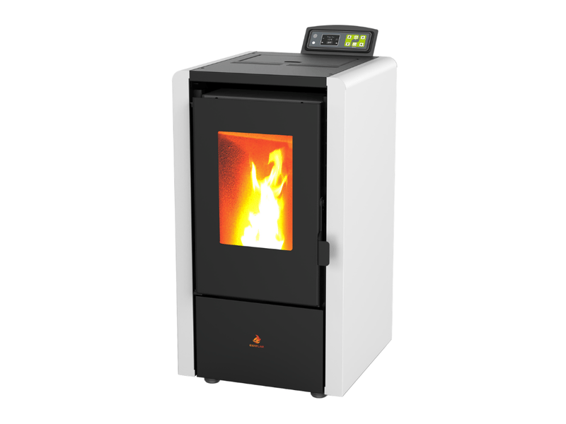 Poêle à granulés étanche emma 6 kw + kit conduit ventouse - blanc - Conforama B