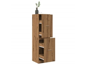 Meuble de rangement, armoire d'apothicaire chêne artisanal bois d'ingénierie shl7558