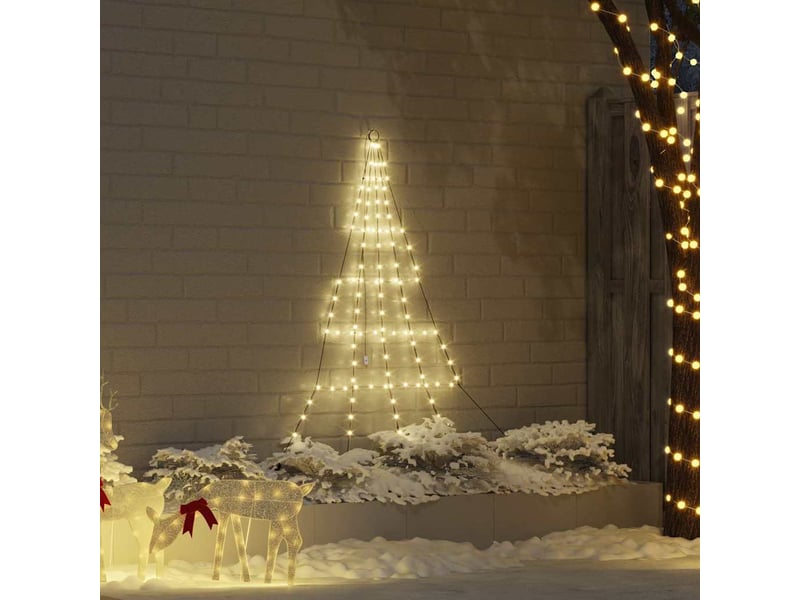  Arbre de noël, sapin de noël led avec piquets au sol blanc chaud 182 cm métal  - Conforama B