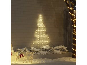 Arbre de noël, sapin de noël led avec piquets au sol blanc chaud 182 cm métal
