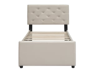 Lit gigogne 90x200 cm MAISONORA   coloris beige