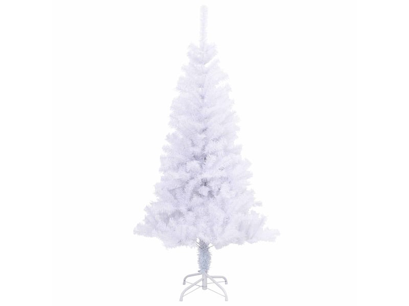 Sapin de noël - arbre de noël artificiel avec 150 led blanc 150 cm pvc et acier - Conforama E