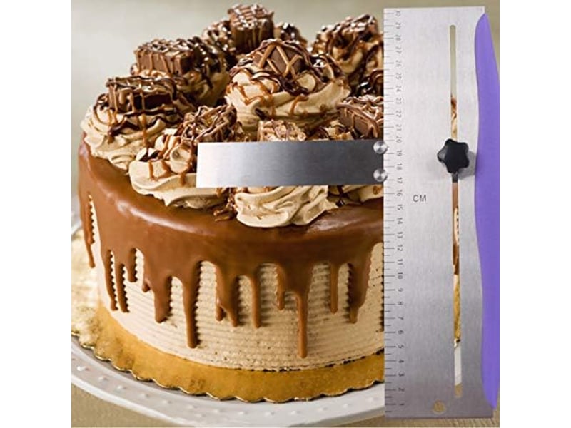  1 pcs grattoir à gâteau réglable en acier inoxydable outils pour lissage de gâteau outils de fabriquer pour gâteau pour débutant et professionnels No commercial references - Conforama D