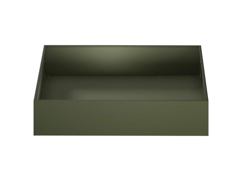  Jardinière - cache-pot de jardin 2 pcs vert olive 100 x 100 x 20 cm  - Conforama D