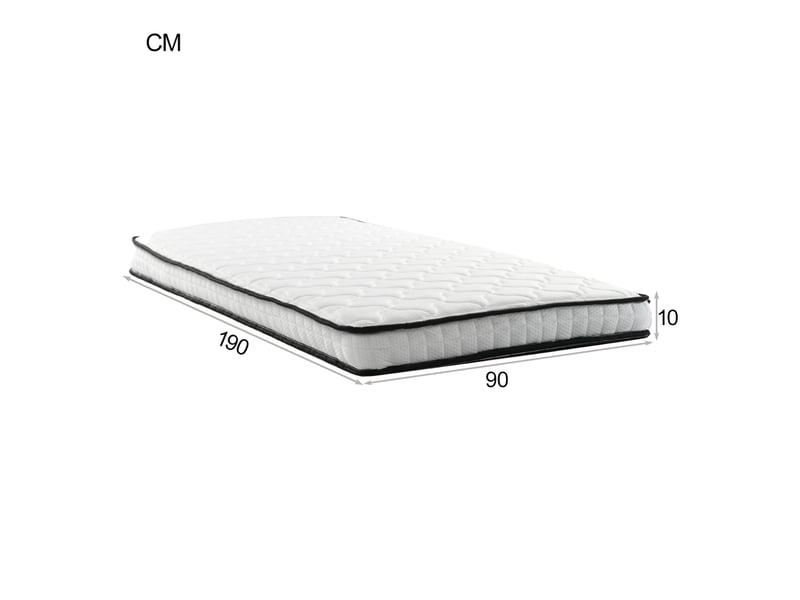  Matelas à ressorts modenvie 90 x 190 cm épaisseur 10 cm h3 blanc  - Conforama C