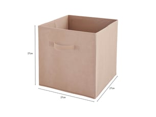 Lot de 6 paniers pliables en tissu rose 27 x 27 x 27 cm