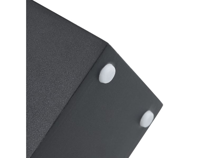  Tables rondes 61x61x44 cm démontables mdf blanc et noir  - Conforama D