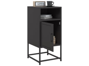 Lot de 2 tables de chevet - cabinet de chevet - table de nuit noir 36x39x78 cm acier