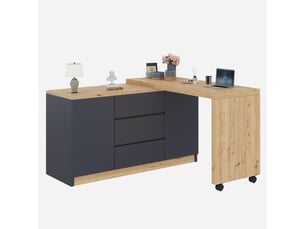 Bureau d'angle enfant coloris noir