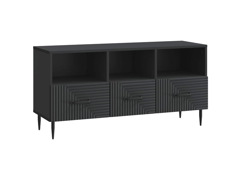  Meuble tv - banc tv - meuble de rangement avec tiroir noir 102 x 34,5 x 50 cm bois d'ingénierie  - Conforama A