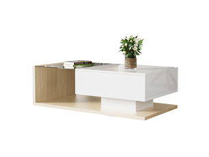 Table basse rectangulaire coloris naturel <strong></strong> <strong></strong> - 55 cmx105 cm