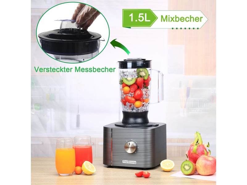 Robot multifonction 1100 w avec bol de 3,2 litres et récipient de 1,5 litre, hacher, trancher, pétrir et émulsionner - Conforama B