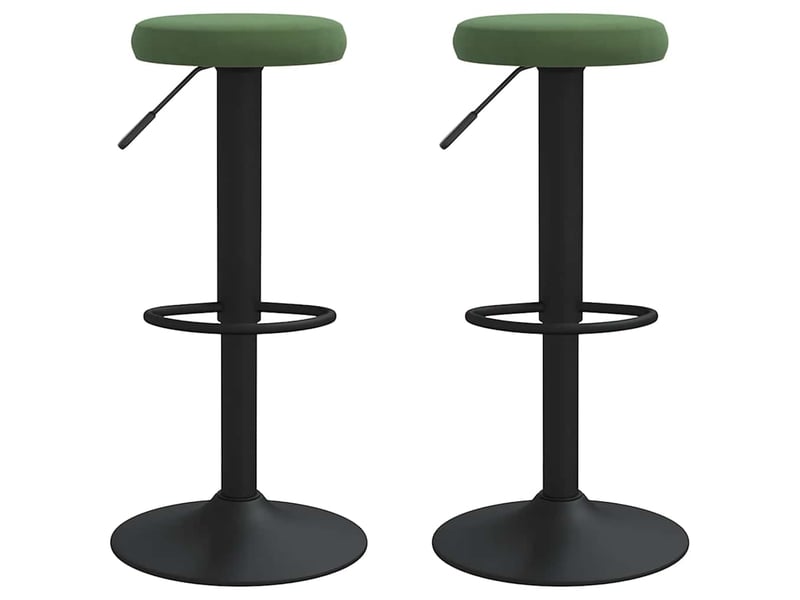  Lot de 2 tabouret de bar, chaise de bar vert foncé velours shl29952  - Conforama A