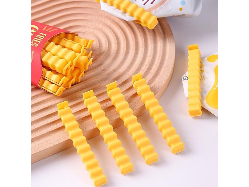 Lot de 12 pinces à frites mignonnes avec boîte de rangement magnétique - 10 x 1,4 cm - fixation magnétique puissante pour sacs de congélation - pour c GTR04889 - Conforama E