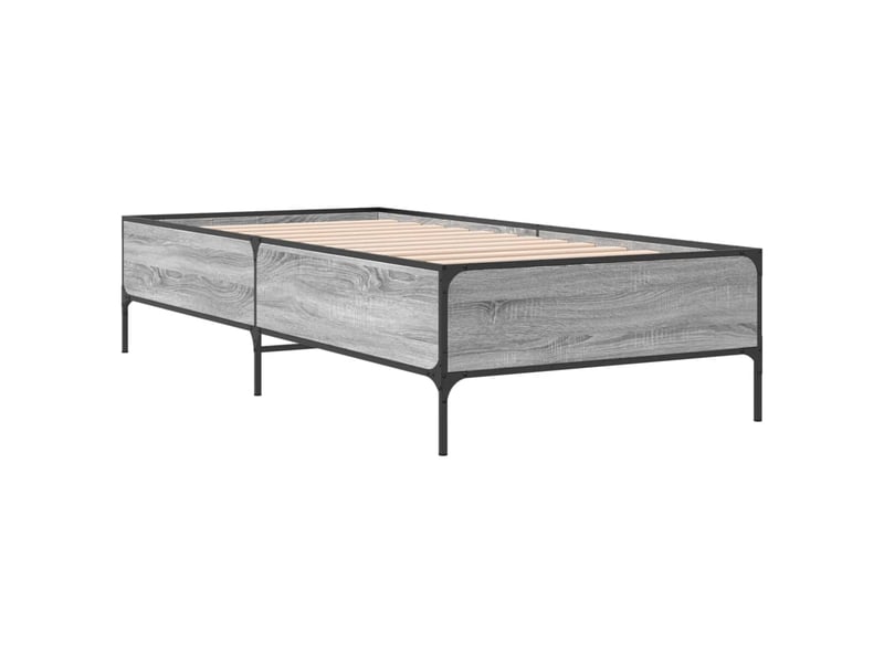  Lit simple- lit adulte -  cadre de lit sans matelas sonoma gris 100x200 cm  - Conforama B