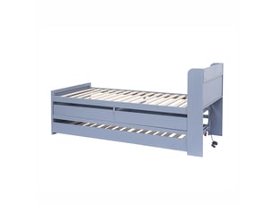 Lit gigogne 90x190 cm <strong></strong>  <strong></strong> coloris gris
