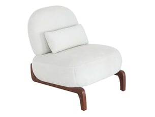 Fauteuil fixe MEULVA  Velours blanc vendu Par paire