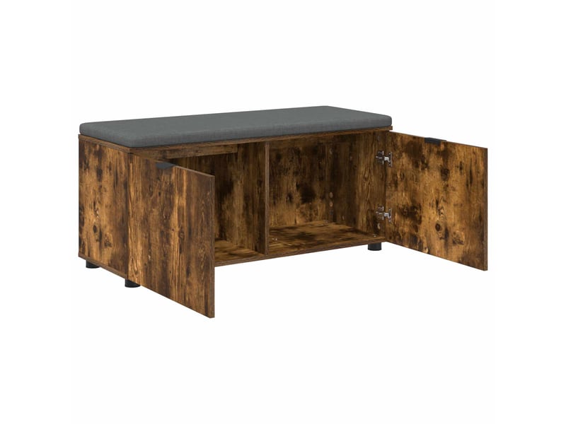  Banc d'entrée, banc interieur avec coussin chêne fumé 100x38x46 cm shl42540  - Conforama E