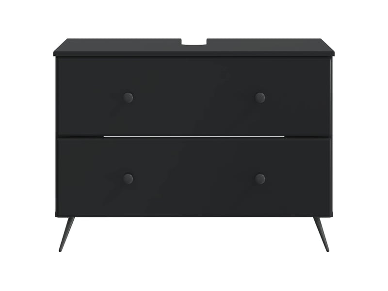  Meuble sous lavabo de salle de bain breda noir 82 x 41 x 59 cm cf64844  - Conforama D