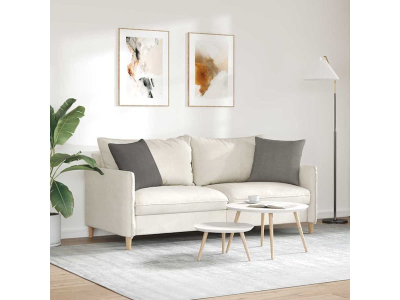 Lot de 2 coussins de canapé, coussins décoratifs gris clair 45 x 45 cm cf59064 - Conforama D