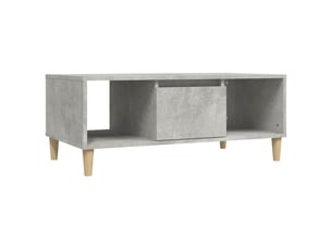 Table basse - table de salon gris béton 90x50x36,5 cm bois d'ingénierie