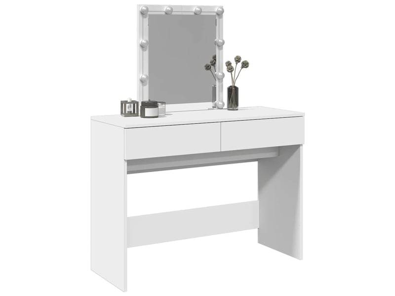  Coiffeuse, table de maquillage avec led blanc 100x40x130 cm  - Conforama D