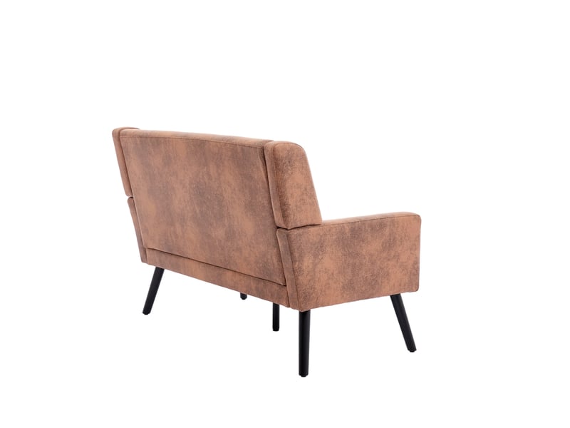  Banquette 2 places en lin l119 cm, pieds bois massif antidérapants, coussin mousse haute densité  - Conforama B